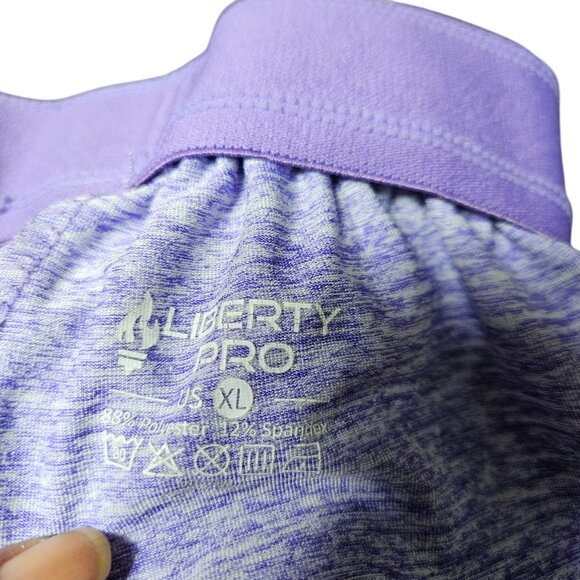 Liberty Pro Mens XL Purple Athletic Shorts With Zipper Pockets & Elastic Waistba - Picture 3 of 4